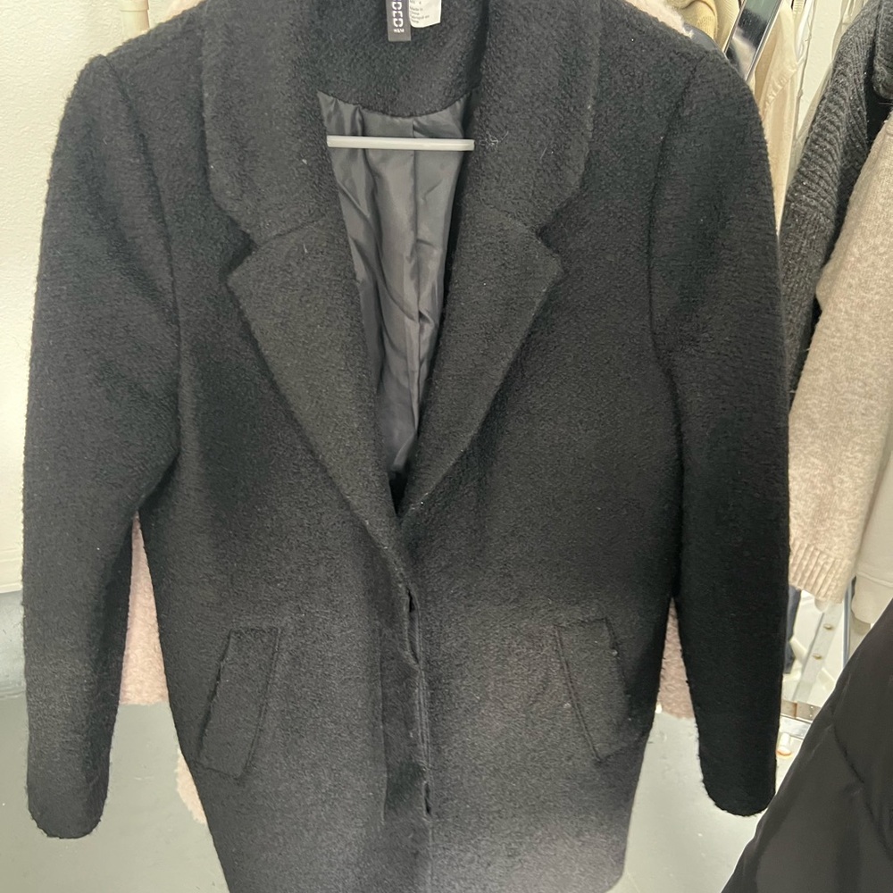H&M Black Teddy Jacket